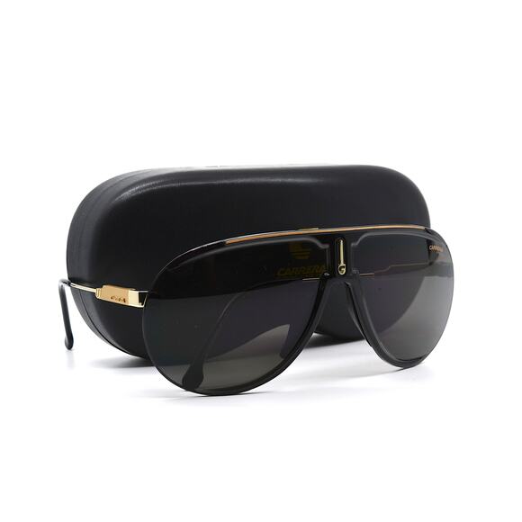 BRAND NEW CARRERA SUPERCHAMPION BLACK GREY AVIATOR UNISEX SUNGLASSES - Picture 7 of 9